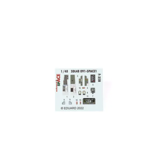 Eduard 3DL48091 1/48 F-35B SPACE 3D Decal for Aircraft Space