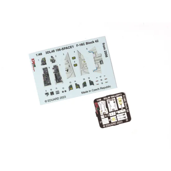Eduard 3DL48106 1/48 F-16C Block 42 from 2006 SPACE 3D Decal for Aircraft Space