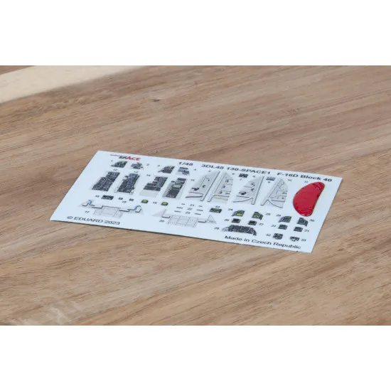 Eduard 3DL48130 1/48 F-16D Block 40 SPACE 3D Decal for Aircraft Space