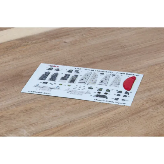 Eduard 3DL48130 1/48 F-16D Block 40 SPACE 3D Decal for Aircraft Space