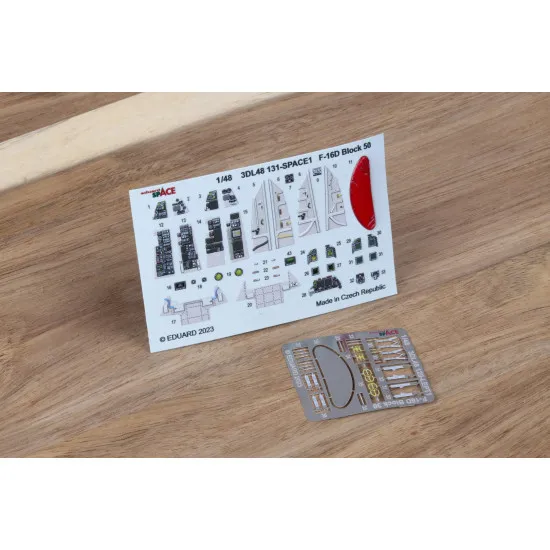 Eduard 3DL48131 1/48 F-16D Block 50 SPACE 3D Decal for Aircraft Space