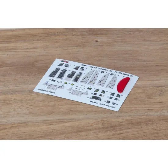 Eduard 3DL48131 1/48 F-16D Block 50 SPACE 3D Decal for Aircraft Space