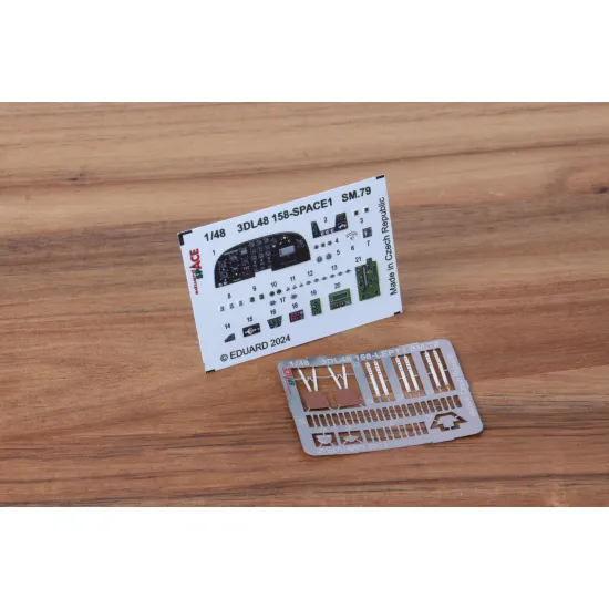 Eduard 3DL48158 1/48 SM.79 SPACE 3D Decal for Aircraft Space