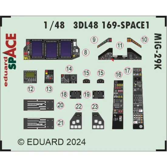 Eduard 3DL48169 1/48 MiG-29K SPACE 3D Decal for Aircraft Space