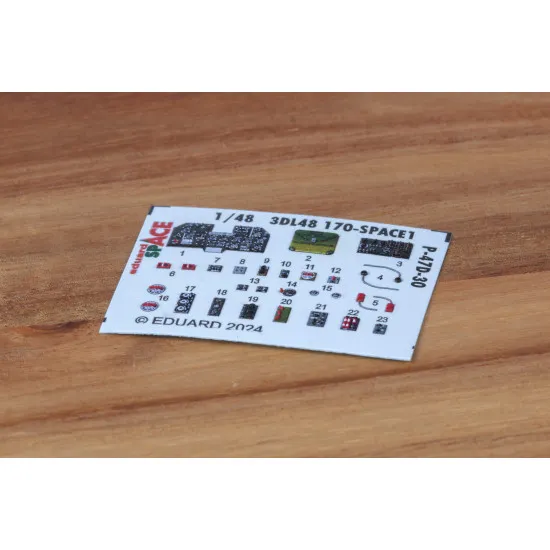 Eduard 3DL48170 1/48 P-47D-30 SPACE 3D Decal for Aircraft Space