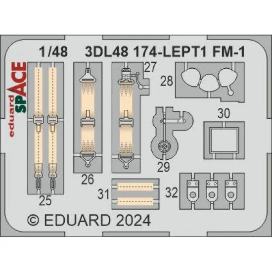 Eduard 3DL48174 1/48 FM-1 SPACE 3D Decal for Aircraft Space