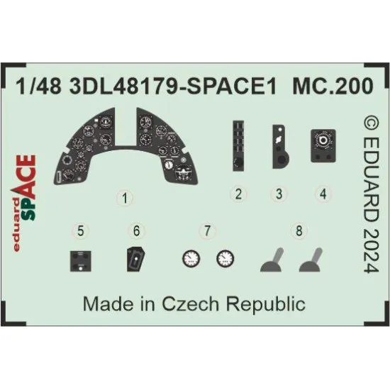 Eduard 3DL48179 1/48 MC.200 SPACE 3D Decal for Aircraft Space