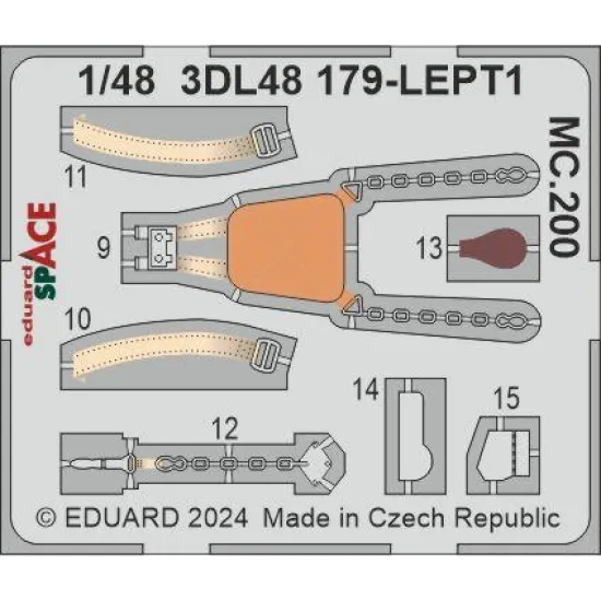 Eduard 3DL48179 1/48 MC.200 SPACE 3D Decal for Aircraft Space