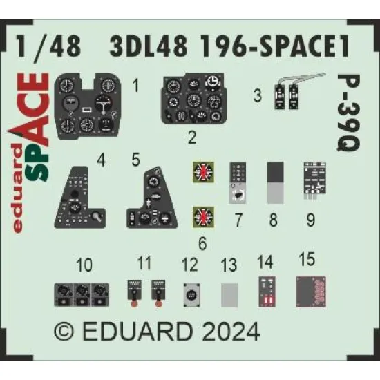 Eduard 3DL48196 1/48 P-39Q SPACE 3D Decal for Aircraft Space