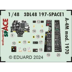 Eduard 3DL48197 1/48 A-4M mod. 1970 SPACE 3D Decal for Aircraft Space