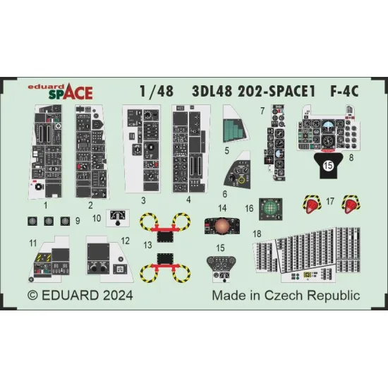 Eduard 3DL48202 1/48 F-4C SPACE 3D Decal for Aircraft Space