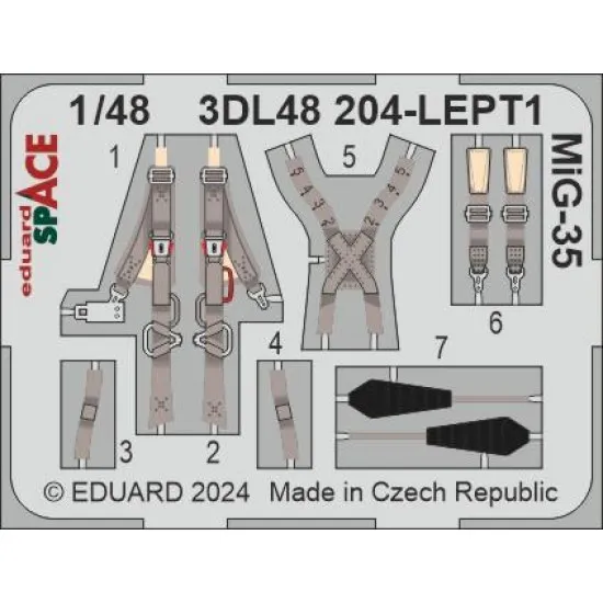 Eduard 3DL48204 1/48 MiG-35 SPACE HOBBY BOSS 3D Decal for Aircraft