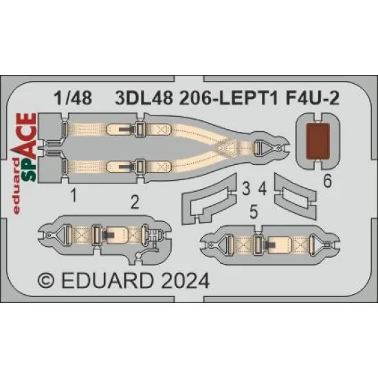 Eduard 3DL48206 1/48 F4U-2 SPACE HOBBY BOSS 3D Decal for Aircraft