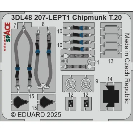 Eduard 3DL48207 1/48 Chipmunk T.20 SPACE AIRFIX 3D Decal for Aircraft Space