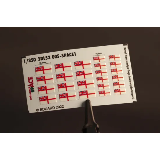 Eduard 3DL53005 1/350 Royal Navy ensign flags (cruiser/destroyers) SPACE 0 3D Decal for Ships Space Eduard 3DL53005 1/350 Royal Navy ensign flags (cruiser/destroyers) SPACE 0 3D Decal for Ships Space