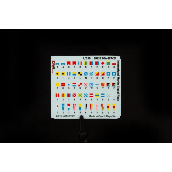 Eduard 3DL53006 1/350 International Marine Signal Flags SPACE 0 3D Decal for Ships Space Eduard 3DL53006 1/350 International Marine Signal Flags SPACE 0 3D Decal for Ships Space