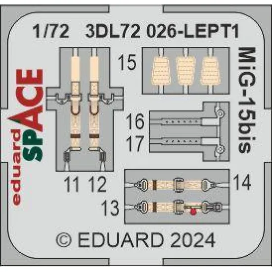 Eduard 3DL72026 1/72 MiG-15bis SPACE 3D Decal for Aircraft Space
