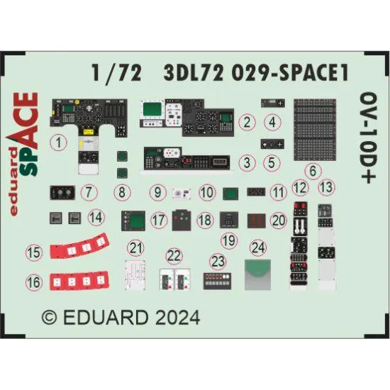 Eduard 3DL72029 1/72 OV-10D+ SPACE 3D Decal for Aircraft Space