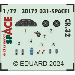 Eduard 3DL72031 1/72 CR.32 SPACE 3D Decal for Aircraft Space