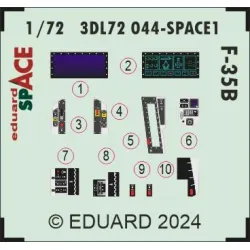Eduard 3DL72044 1/72 F-35B SPACE 3D Decal for Aircraft Space