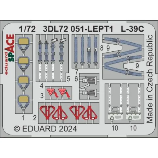 Eduard 3DL72051 1/72 L-39C SPACE 3D Decal for Aircraft
