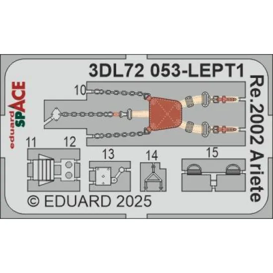 Eduard 3DL72053 1/72 Re.2002 Ariete SPACE ITALERI 3D Decal for Aircraft Space
