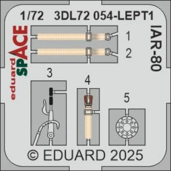 Eduard 3DL72054 1/72 IAR-80 SPACE IBG 3D Decal for Aircraft Space