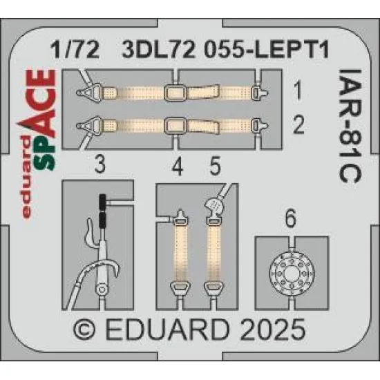 Eduard 3DL72055 1/72 IAR-81C SPACE IBG 3D Decal for Aircraft Space