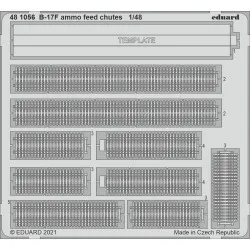 Eduard 481056 1/48 B-17F ammo feed chutes Photo-Etched for Aircraft Photo etched set