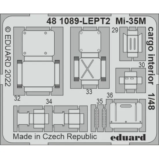 Eduard 481089 1/48 Mi-35M cargo interior Photo-Etched for Aircraft Photo etched set