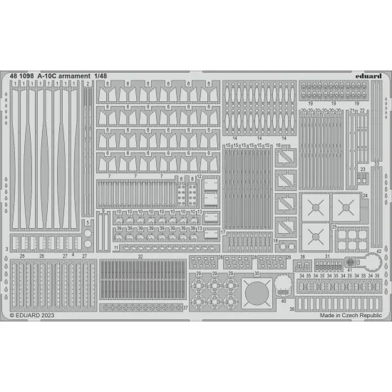 Eduard 481098 1/48 A-10C armament Photo-Etched for Aircraft Photo etched set