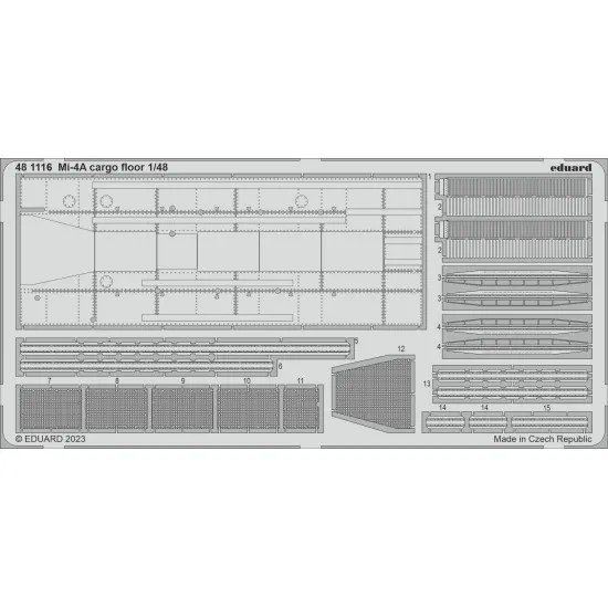 Eduard 481116 1/48 Mi-4A cargo floor Photo-Etched for Aircraft Photo etched set