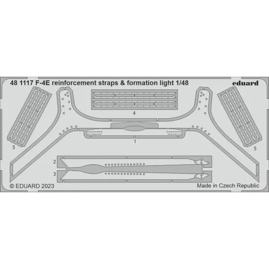 Eduard 481117 1/48 F-4E reinforcement straps & formation lights Photo-Etched for Aircraft Photo etched set