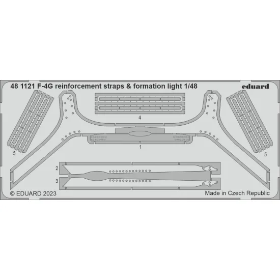 Eduard 481121 1/48 F-4G reinforcement straps & formation lights Photo-Etched for Aircraft Photo etched set