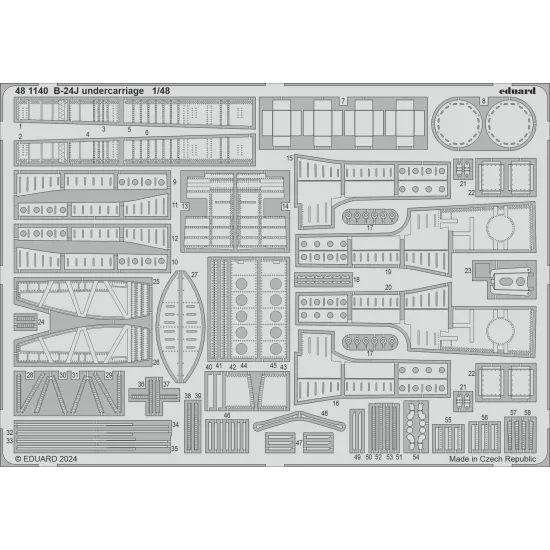 Eduard 481140 1/48 B-24J undercarriage Photo-Etched for Aircraft Photo etched set