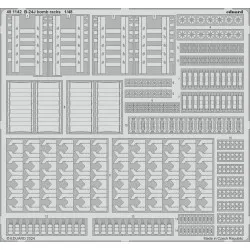 Eduard 481142 1/48 B-24J bomb racks Photo-Etched for Aircraft Photo etched set