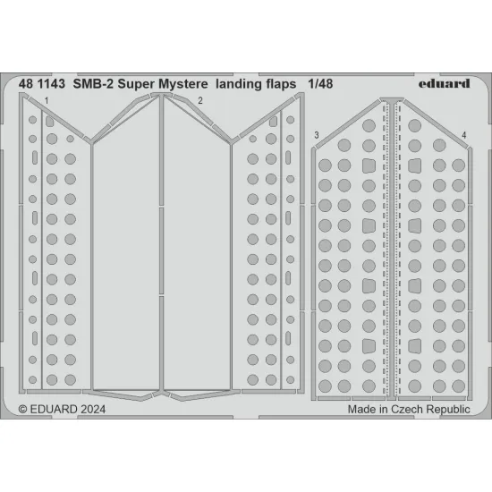 Eduard 481143 1/48 SMB-2 Super Mystere landing flaps Photo-Etched for Aircraft Photo etched set