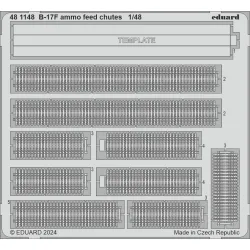 Eduard 481148 1/48 B-17F ammo feed chutes Photo-Etched for Aircraft