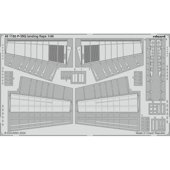 Eduard 481150 1/48 P-39Q landing flaps Photo-Etched for Aircraft Photo etched set