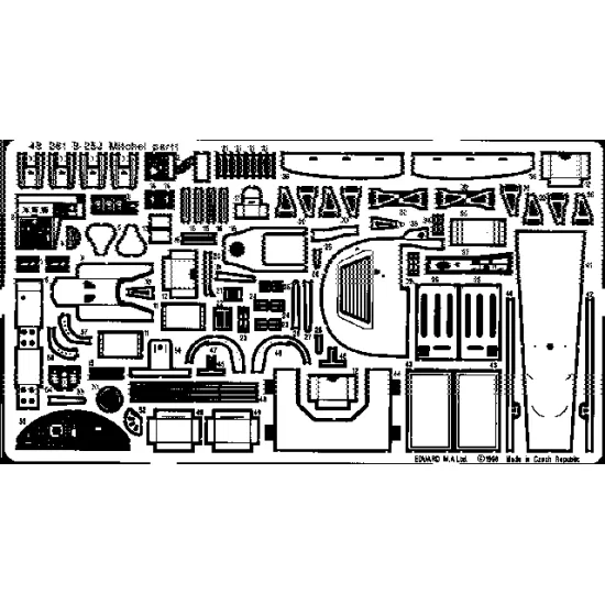 Eduard 48261 1/48 B-25J Photo-Etched for Aircraft Photo etched set