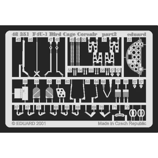 Eduard 48351 1/48 F4U-1 Birdcage Photo-Etched for Aircraft Photo etched set