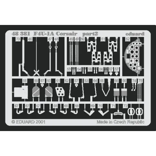 Eduard 48381 1/48 F4U-1A Photo-Etched for Aircraft Photo etched set