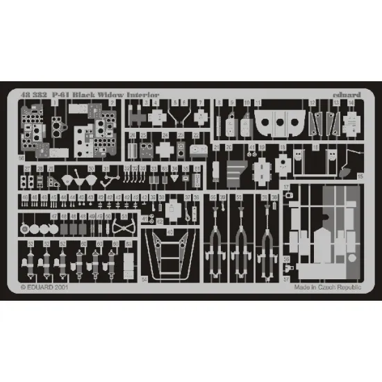 Eduard 48382 1/48 P-61 interior Photo-Etched for Aircraft Photo etched set