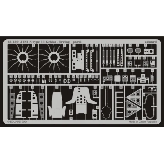 Eduard 48480 1/48 J1N1-S Gekko type 11 Photo-Etched for Aircraft Photo etched set