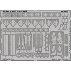 Eduard 48680 1/48 EA-6B wing fold Photo-Etched for Aircraft Photo etched set