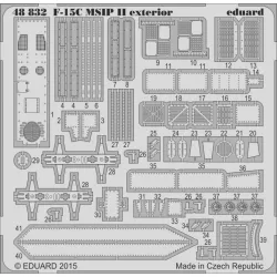 Eduard 48832 1/48 F-15C MSIP II exterior Photo-Etched for Aircraft Photo etched set