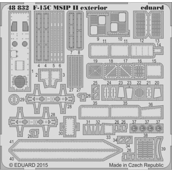 Eduard 48832 1/48 F-15C MSIP II exterior Photo-Etched for Aircraft Photo etched set