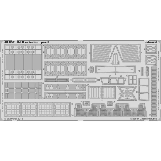 Eduard 48857 1/48 B-1B exterior Photo-Etched for Aircraft Photo etched set