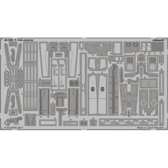 Eduard 48909 1/48 F-14A exterior Photo-Etched for Aircraft Photo etched set