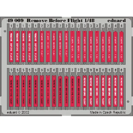 Eduard 49009 1/48 Remove Before Flight Photo-Etched for Aircraft Photo etched set